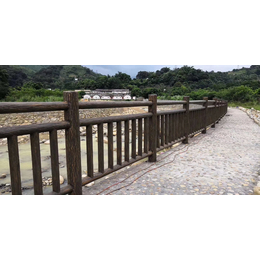 甘肃省市塑石手工仿木栏杆施工技术 混凝土仿树藤护栏
