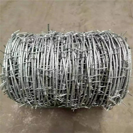 河北镀锌刺绳厂家供应新余高速公里铁蒺藜绿色铁丝网