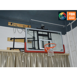 柱装悬臂固定篮球架 球架固定无折叠壁挂式篮球架