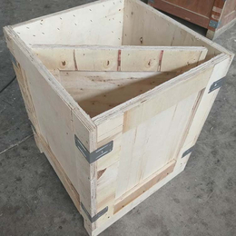 青岛木包装厂家出口免熏蒸木箱可加工定制钢边箱