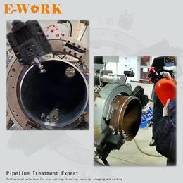  易沃克重型电动分瓣式管子坡口切管机外卡多功能管道切割一体机