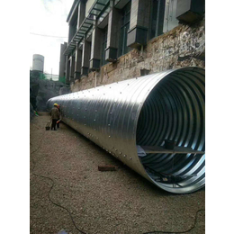 直径1.5米镀锌螺纹钢排水管 法兰盘钢波纹涵管