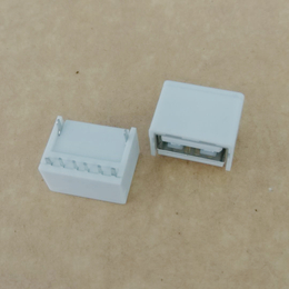 全塑USB 2.0母座4P短体11.5 高9.2 白色塑胶壳