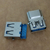 USB 3.0沉板母座 9P0度插板鱼叉脚 蓝胶直边缩略图2