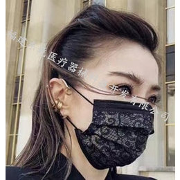 泉州厂家批发 明星谢金燕同款 黑色蕾丝水刺无纺布 