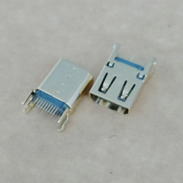 MICRO HDMI 19P母座夹板式 外壳镀金 高清插座