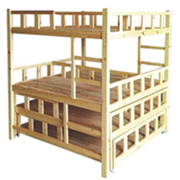 学生木制上下铺四人床  推拉八人床