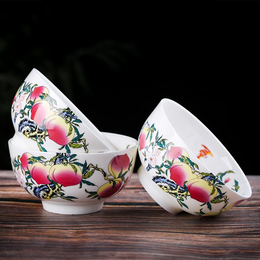 陶瓷寿碗批发厂家 寿辰礼品回赠寿碗定制