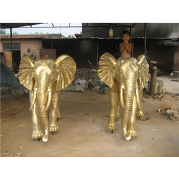 保定园林铜大象雕塑订购-艺都铜雕厂