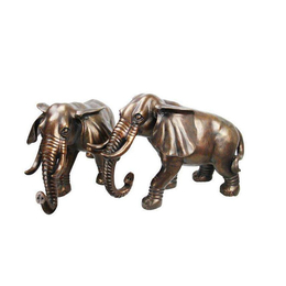 门口铜大象-遵义铜大象-树林雕塑厂家