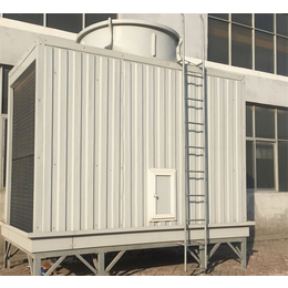 600吨方形玻璃钢冷却塔安装施工-若远空调生产基地