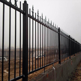 三亚家用围墙栏杆 江门庭院绿化栅栏 厂区隔离铁艺防护栏																				
