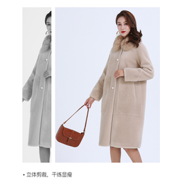 秋冬新款韩版修身显瘦颗粒绒女外套气质专柜大衣批发走份