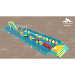 厂家三邦户外介绍水上冲关节目奖品设置