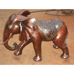一对铜大象-海北铜大象-树林雕塑厂