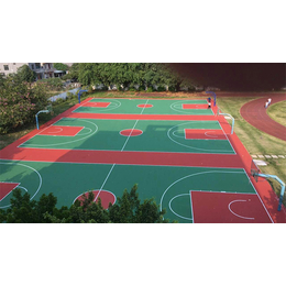 惠州市大亚湾学校PVC篮球场运动场地地坪划线室户外施工公司