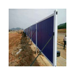 河南隔离道路施工防护栏PVC围挡彩钢瓦泡沫夹心塑料蓝色挡板