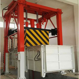 德隆提升式垃圾站设备三缸四柱垃圾压缩设备立式垂直垃圾压缩机