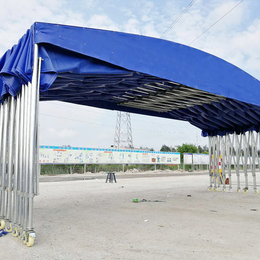 新乡延津厂家定制物流仓储雨篷钢结构加工雨棚移动喷漆房推拉篷
