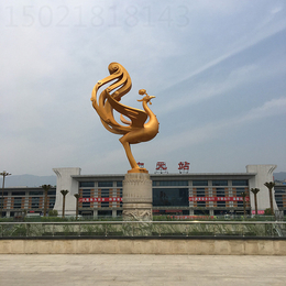 沈阳商业区不锈钢彩绘凤凰雕塑定制工厂