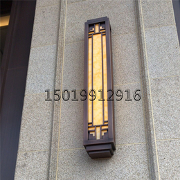 样板区仿云石壁灯不锈钢仿铜外墙灯1.2米防水过道立柱侧挂灯