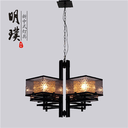 新中式吊灯客厅灯简约现代大气家用中国风卧室灯书房餐厅复古灯具