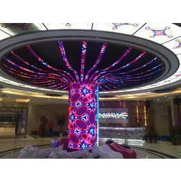 供应新加坡室内全彩圆形 LED显示屏 新颖趣味互动屏定制厂家