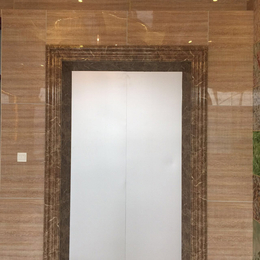 电梯装饰 黑龙江石塑电梯门套装饰线条安装图片