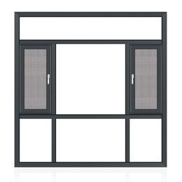 方形黑漆无缝焊接平开窗