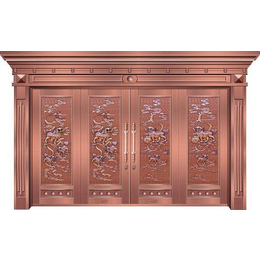 铜铝门-*设计样式齐全泉盛-拉丝铜铝门