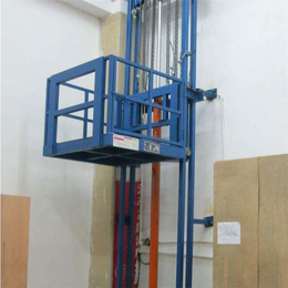 5米导轨式升降机安装-强峰升降机*