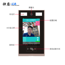 SDR-2人证比对一体机 壁挂人脸识别门禁 人证合一闸机