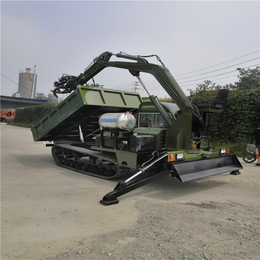 生产山地毛竹履带式抓机自装自卸木材履带运输车方便装卸和搬运