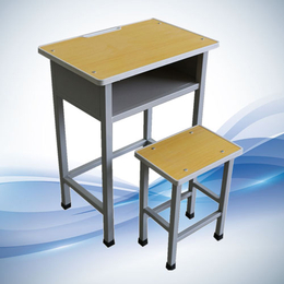 单人固定式学生课桌椅 可*托盘课桌椅定制生产厂家批发