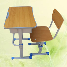 单人椭圆管学生课桌椅 可*提拉式升降课桌椅定制批发厂家缩略图