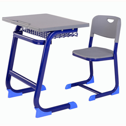 单人法式固定课桌椅 学校用学生课桌椅定制批发厂家*批发缩略图