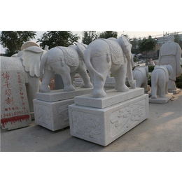 大理石大象-绥化石大象-众邦雕刻厂家