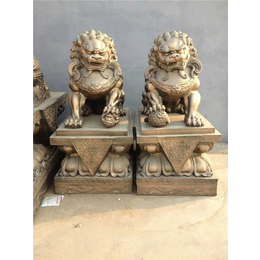 铜狮子雕塑铸造厂-昌盛铜雕塑