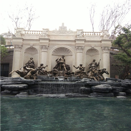 白山铸铜喷泉雕塑-天顺雕塑-欧式人物铸铜喷泉雕塑