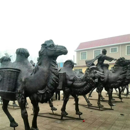 广场沙漠骆驼铜雕定制-世隆工艺品-江苏广场沙漠骆驼铜雕