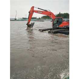 北京水上挖机出租- 民强水陆挖机