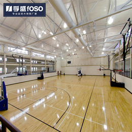 室内篮球场木地板 体育馆24厚柞木运动地板 实木地板厂家价格 