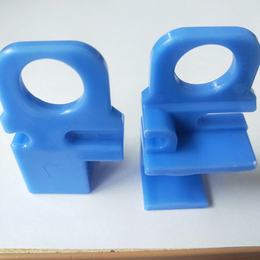 蓝色尼龙挡块注塑 异形件直径6塑料挡块  机械螺旋尼龙挡块