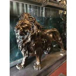 汇丰铜雕(多图)-现货2.2米仿古铜狮子-铜狮子