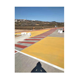 新天地瓷业(图)-彩色止滑路面工程-达州彩色止滑路面