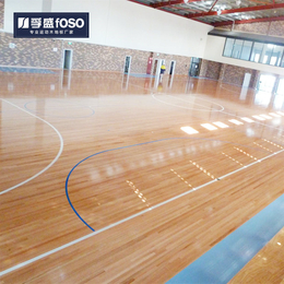 学校体育综合馆运动实木地板室内篮球场羽毛球枫木地板施工价格 