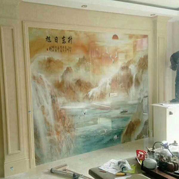 富磊石材厂家*(图)-石板画厂家-邯郸石板画