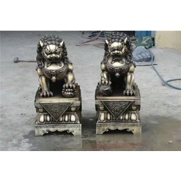 博雅雕塑(图)-景观铜狮子定做-陕西景观铜狮子